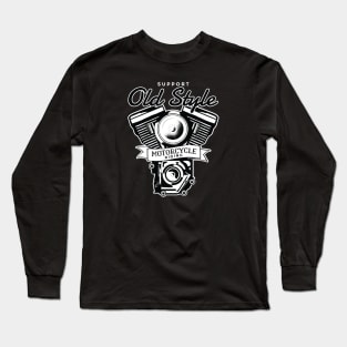 Old Style Motorcycle Riding Long Sleeve T-Shirt